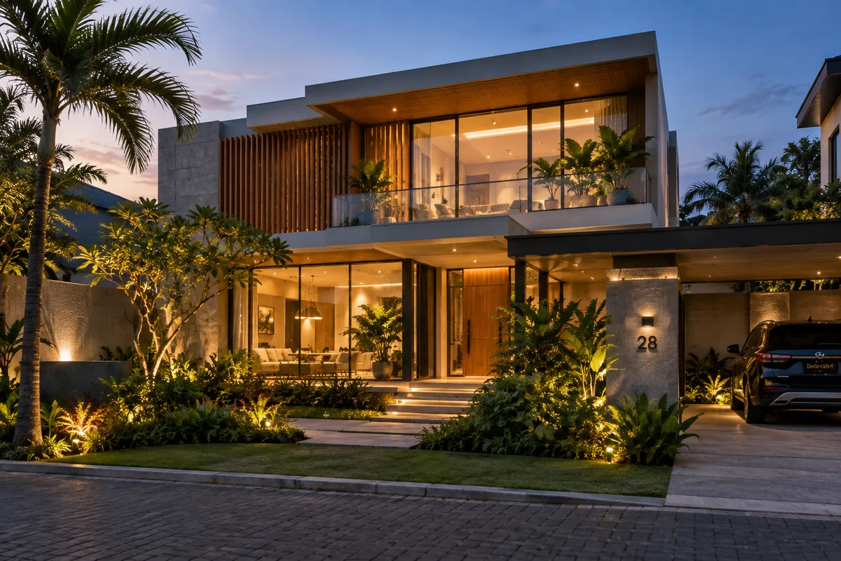 Foto rumah modern untuk industri properti